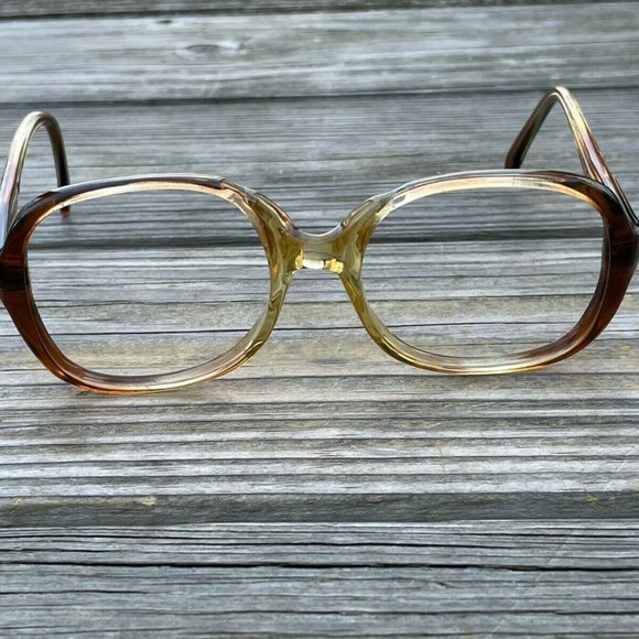 Vintage Eyeglasses Frame Brown Unisex Glasses Frame Z-87 61[]19 135 main image 10